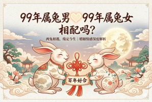 99年属兔男和99年属兔女相配吗?