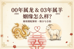 00年属龙和03年属羊姻缘怎么样