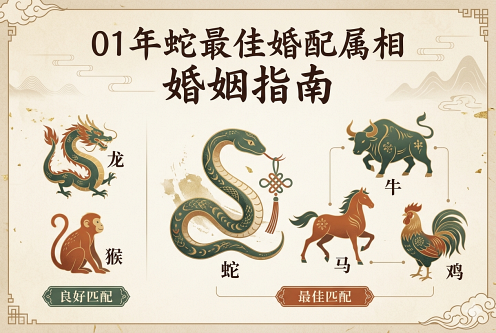 01年的蛇最佳婚配属相是什么 01年的蛇最佳婚配属相是什么