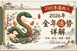 2001年属蛇人2026年全年运势详解