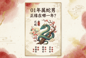 01年属蛇男正缘在哪一年