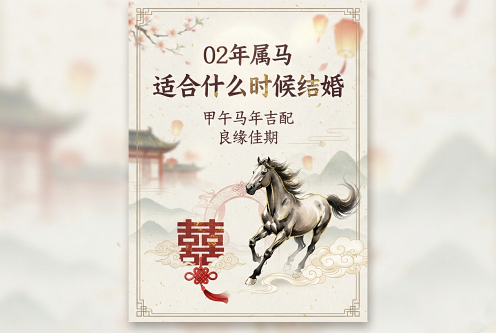 02年属马适合什么时候结婚 02年属马适合什么时候结婚