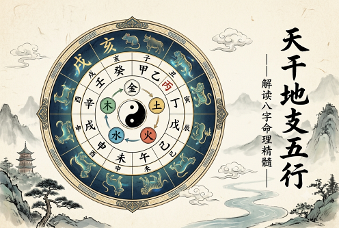 八字天干地支五行对照表