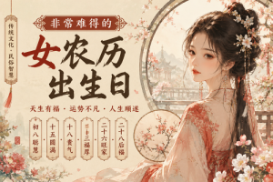 非常难得的女农历出生日