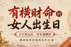 有横财命的女人出生日