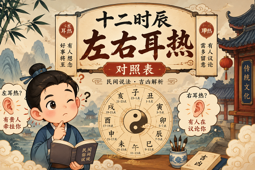 十二时辰左右耳热对照表