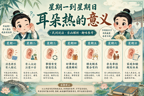 星期一到星期日耳朵热的意义