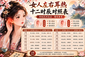 女人左右耳热十二时辰对照表