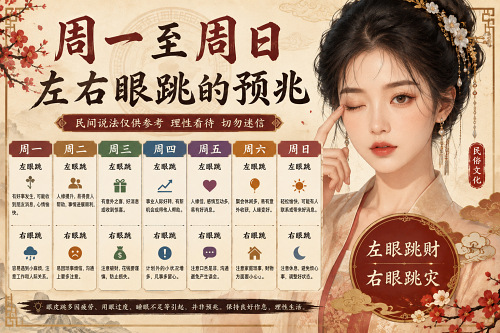 周一至周日左右眼跳的预兆