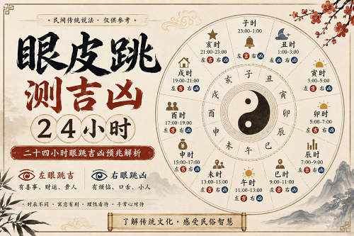二十四小时眼跳吉凶预兆解析