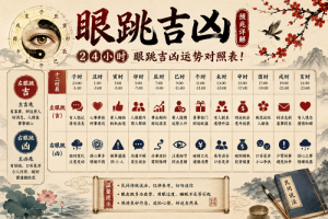 眼跳吉凶预兆详解，眼跳吉凶运势对照表！