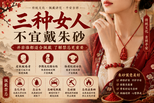 三种女人不宜戴朱砂