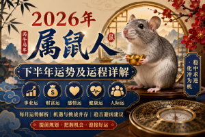 2026年属鼠人下半年运势及运程详解