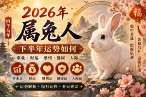2026年属兔人下半年运势如何