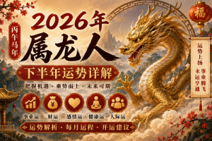 2026年属龙人下半年运势详解