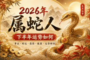2026年属蛇人下半年运势如何