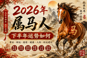 2026年属马人下半年运势如何