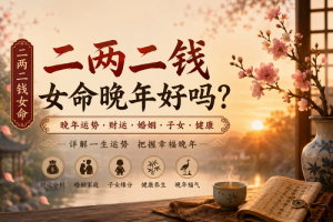 二两二钱女命晚年好吗