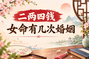二两四钱女命有几次婚姻