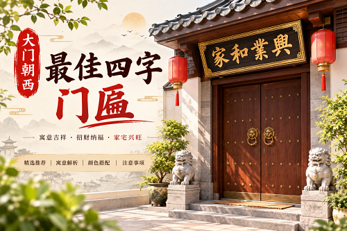 大门朝西最佳四字门匾 大门朝西最佳四字门匾