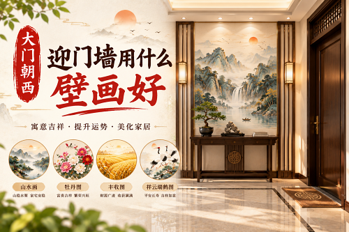大门朝西迎门墙用什么壁画好 大门朝西迎门墙用什么壁画好