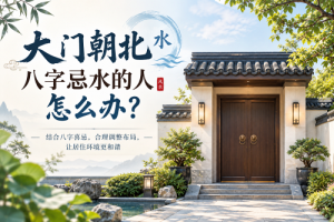 大门朝北八字忌水的人怎么办？