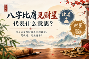 八字比肩见财星代表什么意思