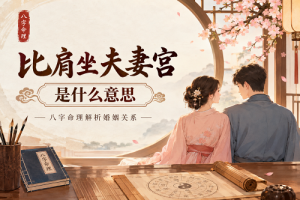 比肩坐夫妻宫是什么意思
