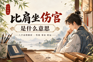 比肩坐伤官是什么意思