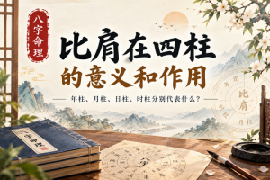 比肩在四柱的意义和作用