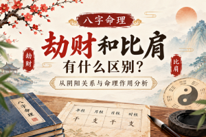 劫财和比肩有什么区别？从阴阳关系与命理作用分析