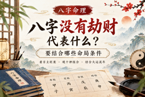 八字没有劫财代表什么？要结合哪些命局条件