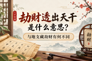 劫财透出天干是什么意思？与地支藏劫财有何不同
