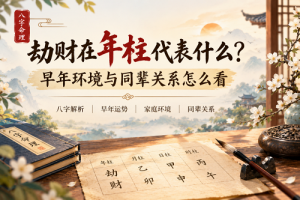 劫财在年柱代表什么？早年环境与同辈关系怎么看