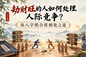 劫财旺的人如何处理人际竞争？从八字组合看相处之道