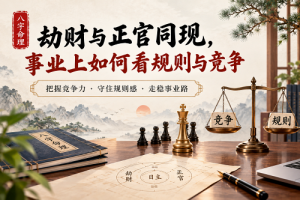 劫财与正官同现，事业上如何看规则与竞争