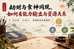 劫财与食神同现，如何看能力输出与资源关系