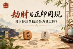 劫财与正印同现，日主得到帮扶还是力量过旺