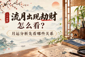 流月出现劫财怎么看？月运分析先看哪些关系