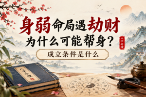 身弱命局遇劫财为什么可能帮身？成立条件是什么