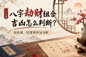 八字劫财组合吉凶怎么判断？从旺衰、位置到岁运分析