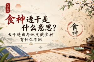 食神透干是什么意思？天干透出与地支藏食神有什么不同