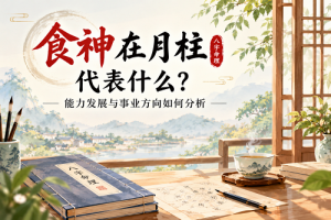 食神在月柱代表什么？能力发展与事业方向如何分析