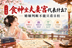 食神坐夫妻宫代表什么？婚姻判断不能只看日柱