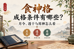 食神格成格条件有哪些？月令、透干与用神怎么看