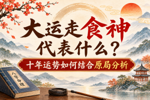 大运走食神代表什么？十年运势如何结合原局分析