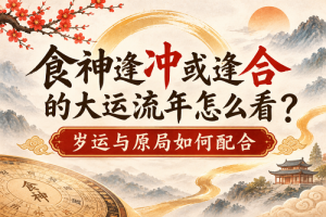 食神逢冲或逢合的大运流年怎么看？岁运与原局如何配合